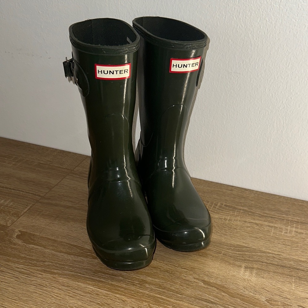 Hunter Dark Green Waterproof Boots